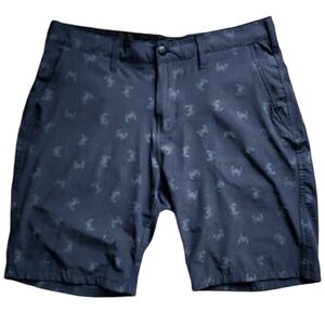 Trunks Multi-Functional Shorts Men's Size 32 Navy Blue with‎ Small Crab Prints